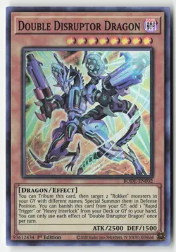 Yugioh - Double Disruptor Dragon BODE-EN002 1st Edition - Super Rare - Image 1