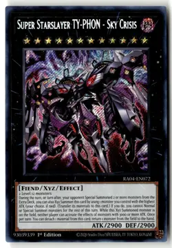 Super Starslayer TY-PHON - Sky Crisis (Secret Rare) RA04-EN072 Yu-Gi-Oh - Image 1