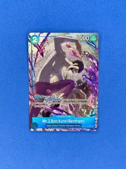 Mr.2.Bon.Kurei(Bentham) Alternate Art OP16-055 The Time of Battle FOIL One Piece - Image 1
