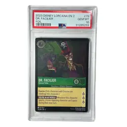 2023 Disney Lorcana EN 2 Foil Dr. Facilier Fortune Teller #79 PSA 10 - Image 1