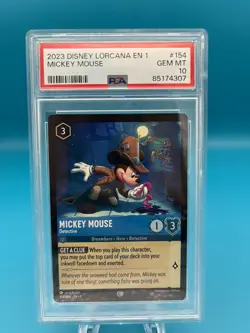 Disney Lorcana First Chapter Mickey Mouse #154 Detective PSA 10 - Image 1