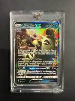 Pokemon TCG -Tyranitar GX 121/214 - Lost Thunder Ultra Rare Full Art Halo - Image 1