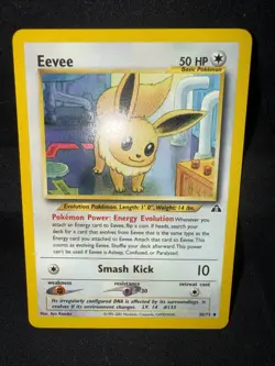 Pokemon TCG Eevee Card 38/75 WOTC Neo Discovery 2001 LP/NM Condition - Image 1