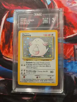 Chansey 3/102 Holo 1999 WOTC Pokemon TCG Base Set Unlimited Rare Card - Image 1