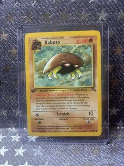 Pokemon TCG Kabuto Fossil Card 50/62 Regular Common 1st Edition NM - Image 1