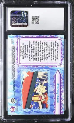 Pokemon Card Stormy Seas Pikachu 19 Rainbow Foil Topps The Movie 2000 CGC 7 - Image 2