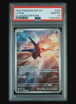 Pokemon TCG Latios 203/191 Surging Sparks PSA 10 - Image 1