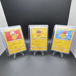 Pokemon Ash's Pikachu Promo Lot SM109 SM111 SM113 2017 TCG 3 Cards English - Image 1