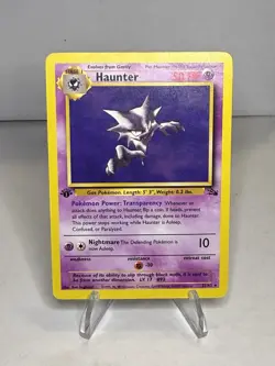Pokemon Card Haunter 21/62 Fossil Set Non Holo Rare 1st Edition MP - Image 1