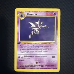 Pokemon Card Haunter 21/62 Fossil Set Non Holo Rare 1st Edition MP - Image 4