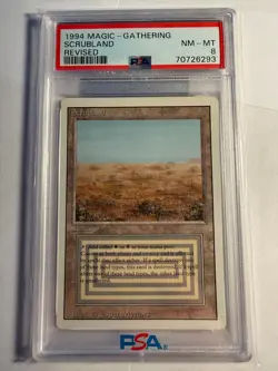 1994 MTG REVISED SCRUBLAND PSA 8 (NM-MT) - Image 1