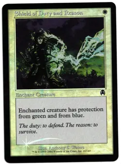 Magic the Gathering MTG Shield of Duty and Reason FOIL 16/143 Apocalypse! NM - Image 1