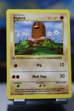 Pokemon Diglett 047/102 Base Set Shadowless First Edition - Image 1