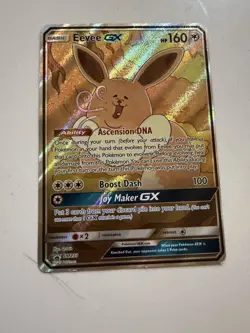 2019 Pokemon Sun & Moon Promo SM233 Eevee GX Holo Full Art Light Play LP - Image 1