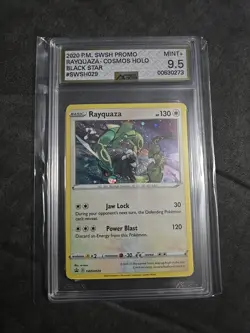 Rayquaza #SWSH029 2020 Pokemon Black Star Promo Cosmos Holo AGS Mint 9.5 - Image 1