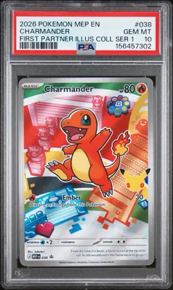 PSA 10 Charmander #038 First Partner Illustration Collection Series 1 Pokemon - Image 1