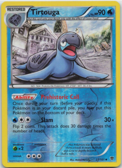 Pokemon - Tirtouga - 27/101 - Reverse Holo - Plasma Blast - NM/M - Image 1