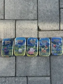 Pokemon TCG: Ascended Heroes Sealed Mini Tins - 1 Complete Art Set- Lot of 5 - Image 1