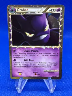 2010 Pokemon HeartGold SoulSilver Unleashed Crobat Prime 84/95 Ultra Rare NM/LP - Image 1