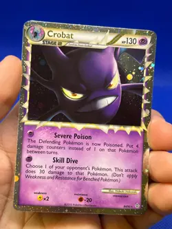 2010 Pokemon HeartGold SoulSilver Unleashed Crobat Prime 84/95 Ultra Rare NM/LP - Image 2