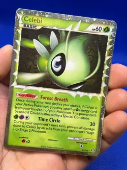 2010 Pokemon HeartGold SoulSilver Triumphant Celebi Prime 92/102 Ultra Rare LP - Image 2