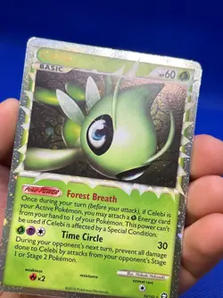 2010 Pokemon HeartGold SoulSilver Triumphant Celebi Prime 92/102 Ultra Rare LP - Image 3