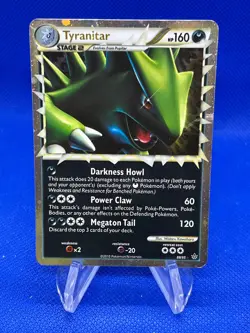 2010 Pokemon HeartGold SoulSilver Unleashed Tyranitar Prime 88/95 Ultra Rare DMG - Image 1