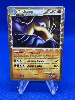 2010 Pokemon HeartGold SoulSilver Triumphant Machamp Prime 95/102 Ultra Rare MP - Image 1