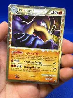 2010 Pokemon HeartGold SoulSilver Triumphant Machamp Prime 95/102 Ultra Rare MP - Image 2