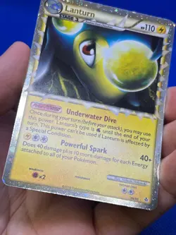 2010 Pokemon HeartGold SoulSilver Unleashed Lanturn Prime 86/95 Ultra Rare LP - Image 3