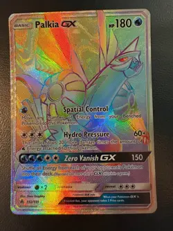 Pokemon TCG Palkia GX Secret Rare Rainbow 132/131 Forbidden Light NM - Image 1