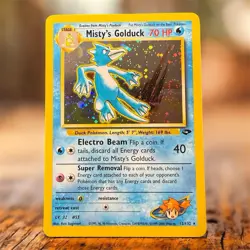 Pokemon TCG Misty's Golduck Gym Challenge 12 Holo Unlimited Rare W/ Swirl - Image 1