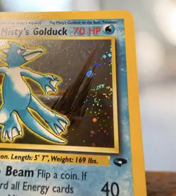 Pokemon TCG Misty's Golduck Gym Challenge 12 Holo Unlimited Rare W/ Swirl - Image 3