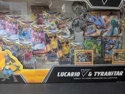 DMG Box Pokemon Lucario V & Tyranitar V Heavy Hitters Premium Collection SEALED - Image 2