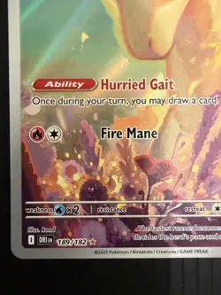 Pokemon Rapidash Holo Illustration Rare SV10: Destined Rivals 189/182 NM - Image 5