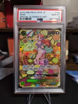 2024 One Piece Nami OP09-106 OP09 SP Emperors in the New World PSA 10 Japanese - Image 1