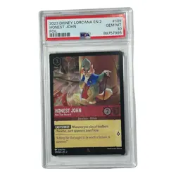 2023 Disney Lorcana EN 2 Foil Honest John Not That Honest #109 PSA 10 - Image 1