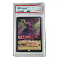2023 Disney Lorcana EN 2 Foil Queen of Hearts Sensing Weakness #120 PSA 9 - Image 1