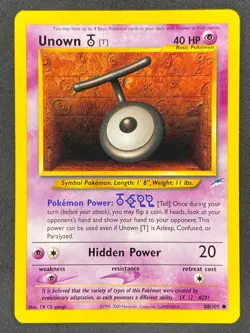 Pokemon Unown T 88/105 N4 Neo Destiny Unlimited LP/NM - Image 1