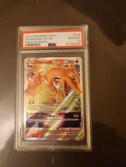 2023 POKEMON SWSH CHARIZARD VSTAR CROWN ZENITH #19 PSA 10 - Image 1