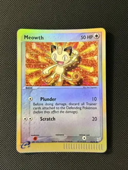Meowth 42/95 Team Magma vs Team Aqua Reverse Holo Vintage Pokemon Near Mint+ - Image 1