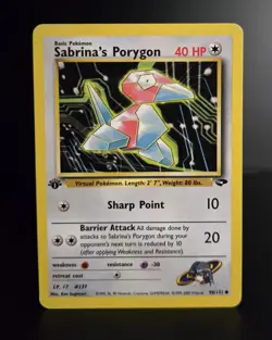 Pokemon TCG - SABRINA'S PORYGON - #98 - 1ST EDITION - GYM CHALLENGE 2000 - MP/LP - Image 1