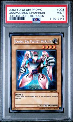 2003 YU-GI-OH! PROMO #003 GAMMA/MGNT.WARRIOR DUELISTS OF THE ROSES PSA 9 - Image 3