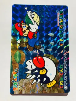 Super Mario World Foil Card No. 9 Porcupuffer Japan 1993 SNES Nintendo F/S - Image 1