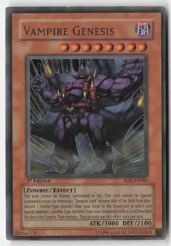 Yugioh - Vampire Genesis SD2-EN001 1st Edition - Ultra Rare - Image 1