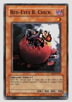 Yugioh Red-Eyes B. Chick Soul of the Duelist Common MP - Image 1