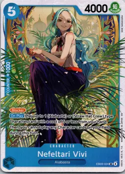 Nefeltari Vivi EB03-024 Extra Booster: Heroines Edition One Piece Card SR NM - Image 1