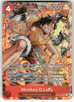 Monkey D Luffy OP16-015 Alternate Art The Time of Battle One PIece English Card - Image 1