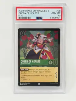 Queen of Hearts - 2023 Disney Lorcana EN 2 #90 Foil PSA 10 - Image 1