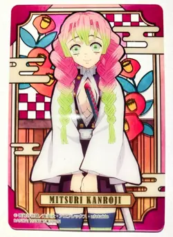 Mitsuri Demon Slayer Stained glass card Kimetsu Vrey Rare From Japan BANDAI F/S - Image 1